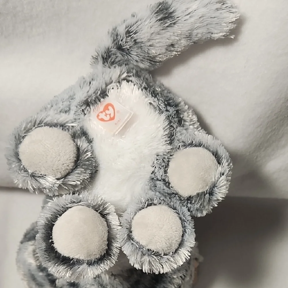 Ty Beanie Willow Boo Plush Gray and Pink Stuffed Toy